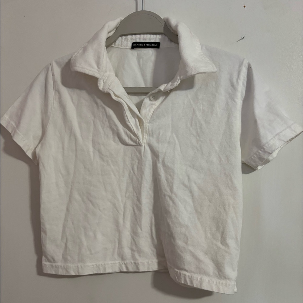 Brandy Melville white Polo Shirt